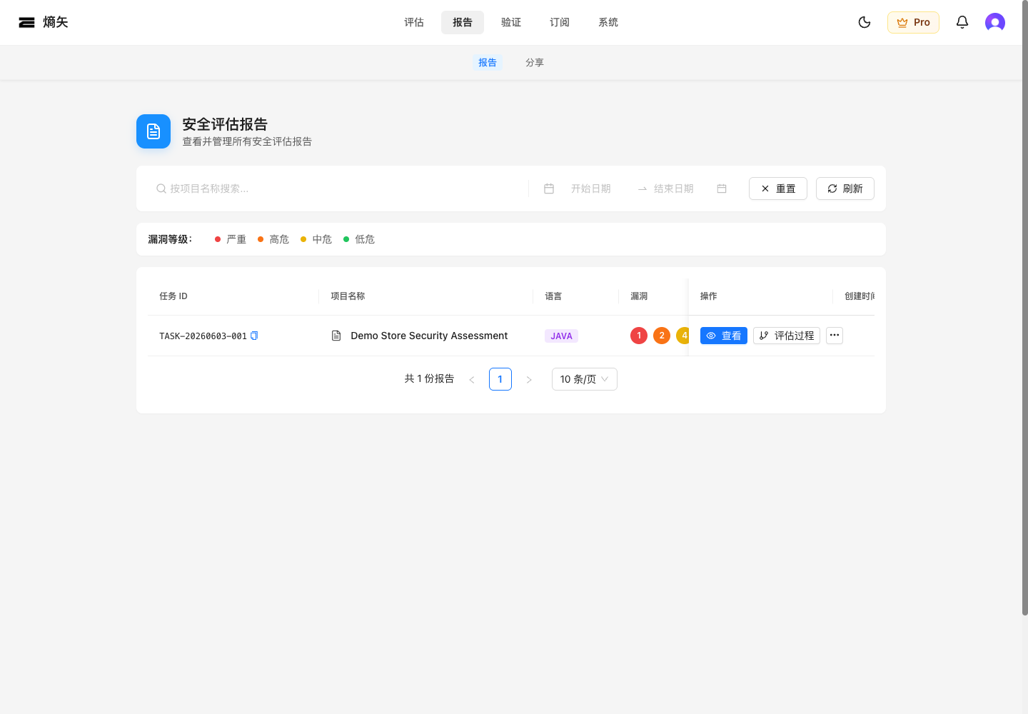 Report list